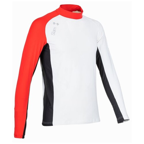 фото Лонгслив slam win-d breeze t-shirt ls размер s(46), white/slam red/black