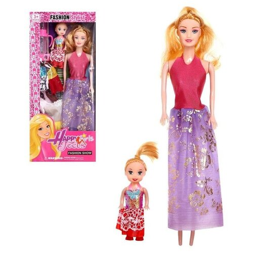 фото Кукла-модель «рита» с малышкой, с набором платьев, микс нет бренда