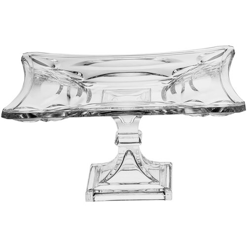 фото Тарелка для торта на ножке crystal bohemia x-lady 30 см хрусталь
