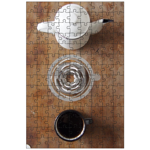 фото Магнитный пазл 27x18см."кофе, орудие труда, кружка" на холодильник lotsprints