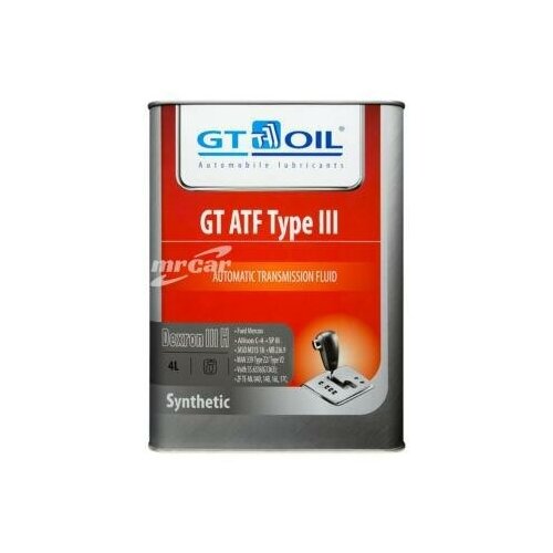 фото Gt oil 8809059407615 масло трансмиссионное синтетическое atf type iii 4л