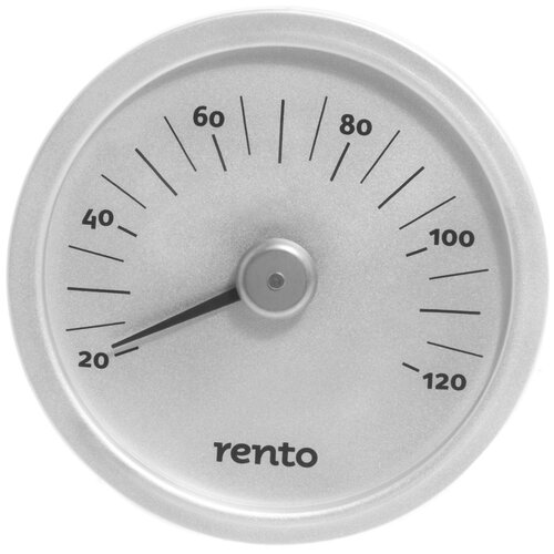 фото Термометр алюминиевый круглый механический rento для бани и сауны