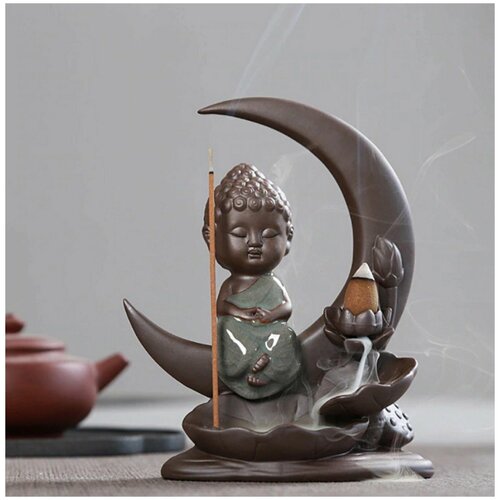 фото Подставка для благовоний из керамики "будда и луна luxury gift