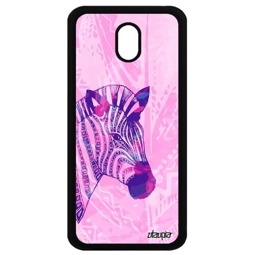 фото Красивый чехол для смартфона // samsung galaxy j3 2017 // "зебра" африка лошадь, utaupia, розовый