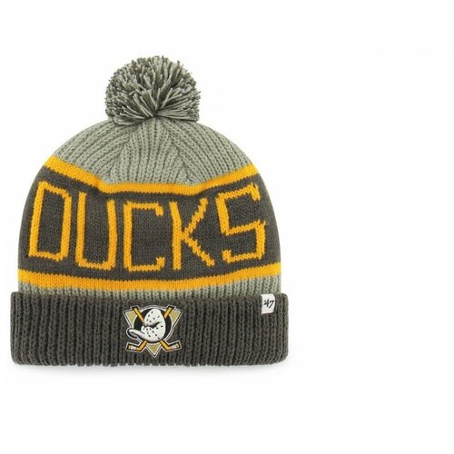 фото Шапка 47brand calgary cuff knit anaheim ducks (серый) h-cgly25ace-gya '47 brand