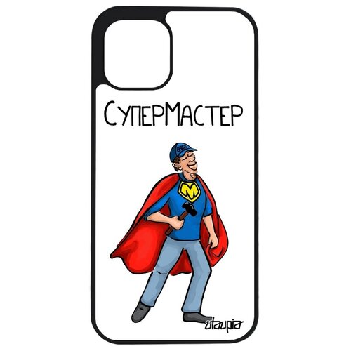 фото Чехол на телефон // iphone 12 // "супермастер" рисунок мужчина, utaupia, светло-зеленый