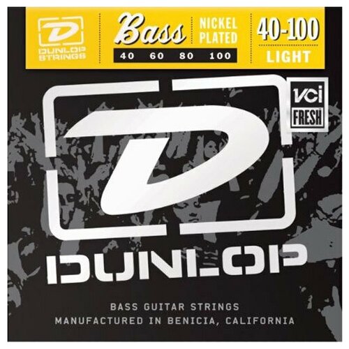 Фото - Dunlop Electric Bass Stainless Steel Light DBS40100 (40-100) струны для бас-гитары ampeg opto comp bass compressor напольная педаль компрессор для бас гитары