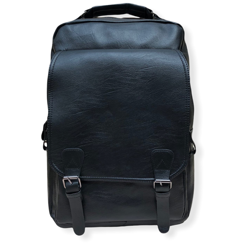 фото Рюкзак мужской / рюкзак кожаный / стильный мужской рюкзак / рюкзак с отделением для ноутбука / черный no name