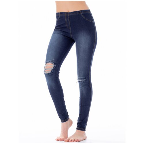 фото Брюки marilyn jeans rip 02 леггинсы размер m, blue (синий)