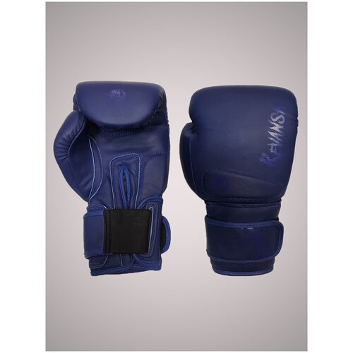 фото Боксерские перчатки из натуральной кожи revansh pro mate blue 16 унций