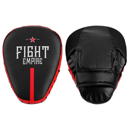фото Лапа боксёрская fight empire pro, 1 шт, цвет чёрный/красный