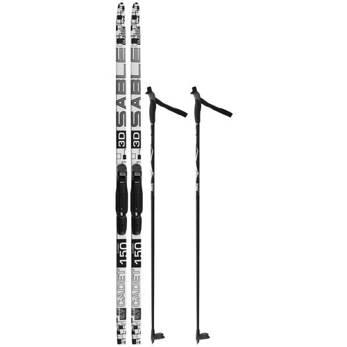 фото Комплект лыжный бренд цст "step", длина лыж 150 см, длина палок 110 см, крепление sns, цвет микс