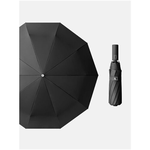 фото Смарт-зонт автомат, купол 106 см., 10 спиц, черный ibrico