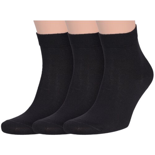 фото Комплект из 3 пар мужских носков брестские (бчк) рис. 000, черные, размер 27 (42-43)