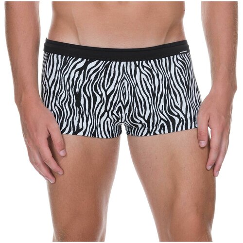 фото Плавки-боксеры "zebra life swim hipshort - black/white" / bruno banani / черный / размер m