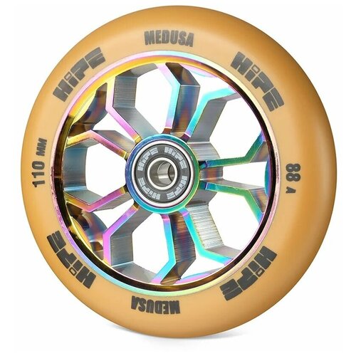 фото Колесо hipe medusa wheel lmt36 110мм brown/core neo chrom, коричневый/neo-chrome