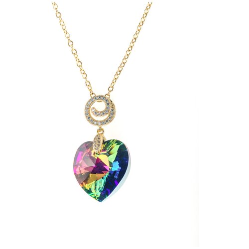фото Цепочка с кулоном бижутерия advanced crystal сердце разноцветное xuping jewelry
