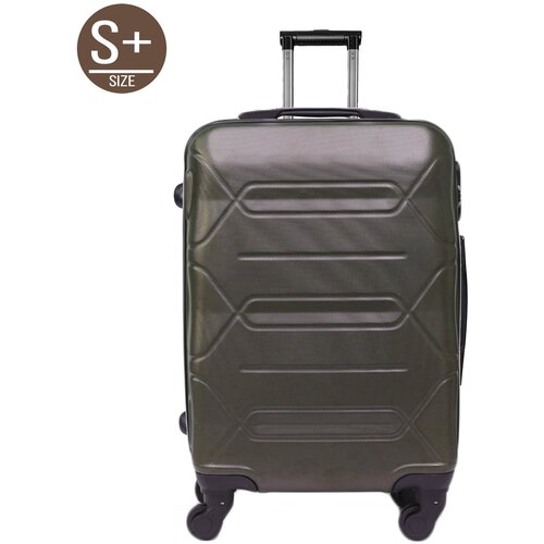 фото Чемодан, размер (s+), 50 л, ударопрочный abs пластик, кодовый замок. цвет коричневый твой чемодан
