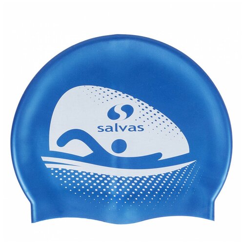 фото Шапочка для плавания salvas cap fa065/b силикон, синий