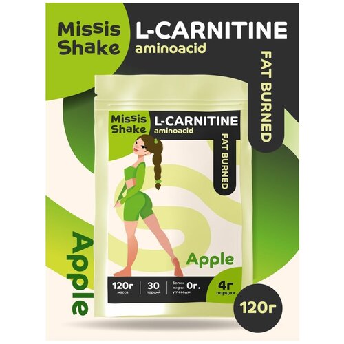 фото Missis shake жиросжигатель аминокислота l-carnitine со вкусом яблоко 120г