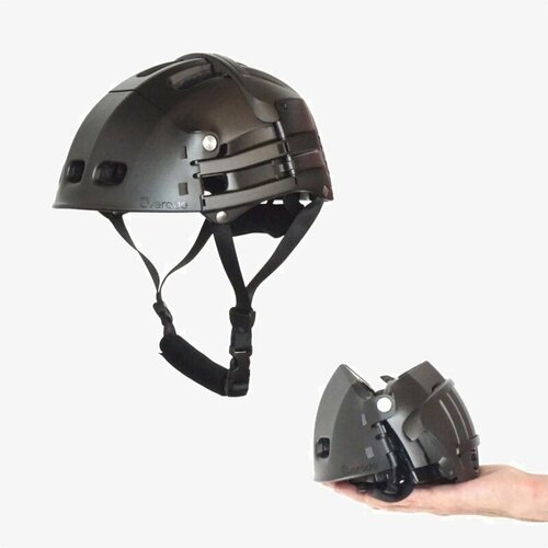 фото Велошлем складной overade plixi fit, защитный шлем, серый, размер l/xl