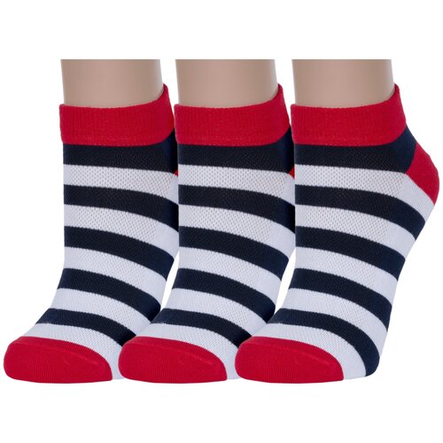 фото Комплект из 3 пар женских носков красная ветка с-990, мультиколор, размер 23-25