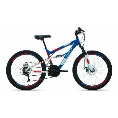 фото Велосипед altair mtb fs 24 d (2022) 15" синий/красный rbk22al24053