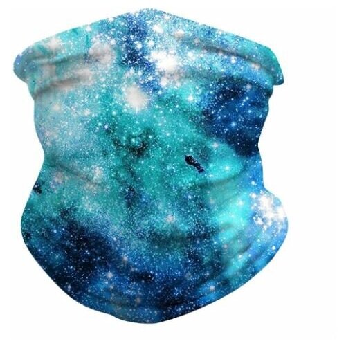 фото Снуд голубой космос трубка-шарф, универсальный шарф женский китай