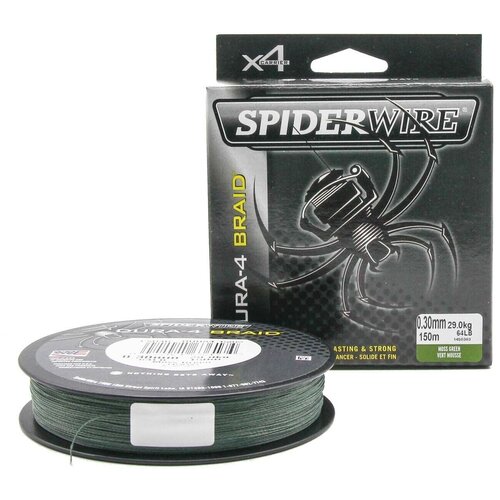 фото Плетеная леска spiderwire dura4 braid темно-зеленая 0,40 мм. 150 м. mgrn (1450385)