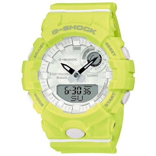 фото Наручные часы casio часы ``casio`` gma-b800-9a спортивные японские наручные часы с будильником, шагомером и bluetooth-соединением, синий, белый