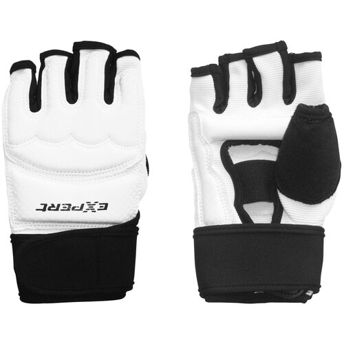 фото Защита кисти (перчатки) fight expert тхэквондо и кекусинкай, пвх, белый, размер xs
