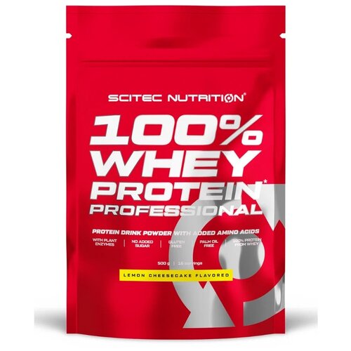 фото Протеин scitec nutrition 100% whey protein professional, 500 гр., лимонный чизкейк