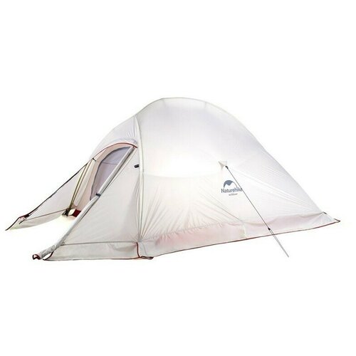 фото Naturehike палатка сloud up 2 20d nh17t001-t двухместная с ковриком, серо-красная, 6927595730560