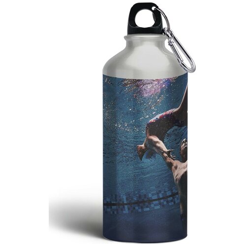 фото Бутылка спортивная,туристическая фляга, 500мл с карабином синхронное плавание спорт - 127 brutbottle