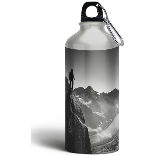 фото Бутылка спортивная,туристическая фляга, 500мл с карабином спорт скалолазание горы - 395 brutbottle