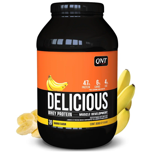 фото Протеин qnt delicious whey, 908 гр., банан