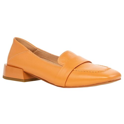 фото Туфли лодочки milana, натуральная кожа, полнота f, размер 35, оранжевый