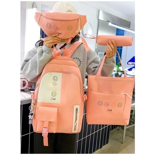 фото Комплект 4 в 1 с рюкзаком / рюкзак школьный для девочки /рюкзак в школу нет бренда
