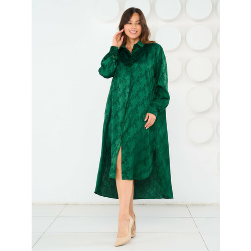 фото Платье maxroses, размер 48, хаки, зеленый