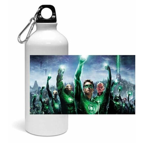 фото Спортивная бутылка зелёный фонарь, green lantern №7 mewni-shop