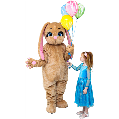 фото Ростовая кукла зайка карамелька, карнавальный костюм для праздников, ростовой костюм для аниматора, маскарадный костюм mascot costume