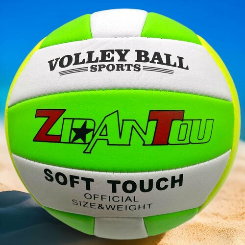 фото Мяч волейбольный zidantoy soft-touch (зеленый) без бренда
