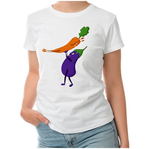 фото Женская футболка «танцующие овощи (грязные танцы)» (2xl, белый) roly