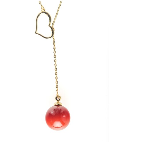 фото Бижутерия цепочка и кулон на шею жемчуг advanced crystal красный xuping jewelry