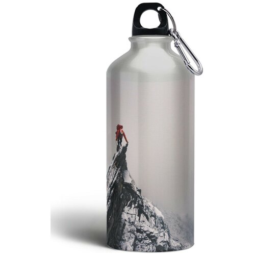 фото Бутылка спортивная,туристическая фляга, 500мл с карабином спорт скалолазание горы - 391 brutbottle