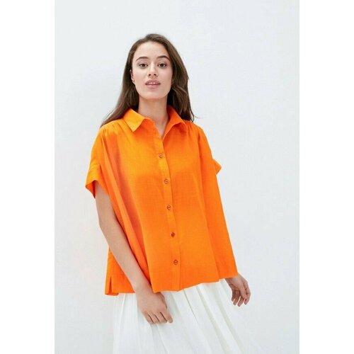 фото Рубашка gabriela, размер 50, оранжевый
