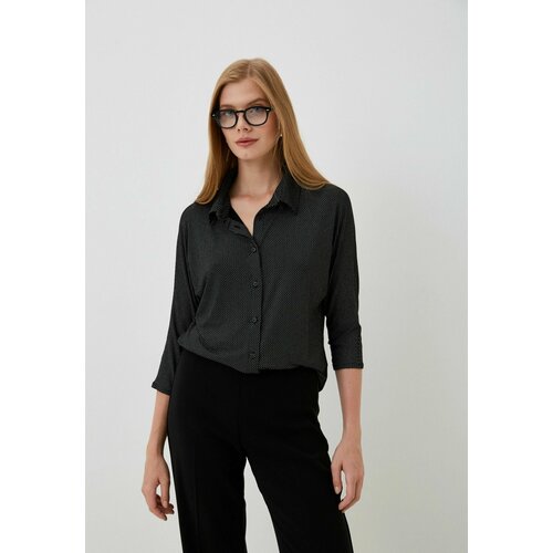 фото Рубашка gabriela, классический стиль, длинный рукав, размер 52, черный