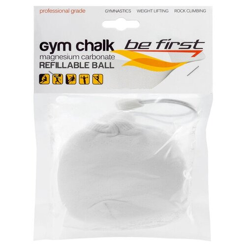 фото Спортивная магнезия шарик gym chalk 56 г (be first)