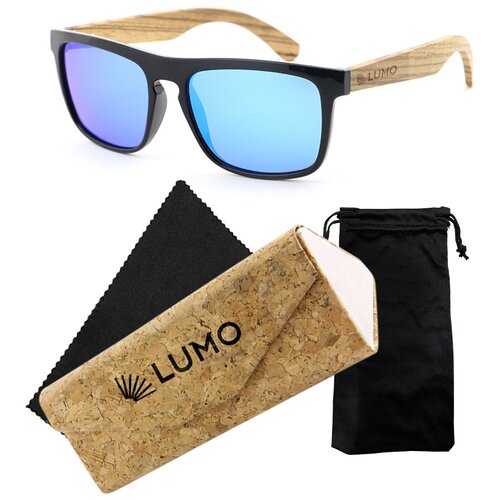 фото Солнцезащитные очки с дужками из экзотического дерева зебрано, lumo lu1002baz-8