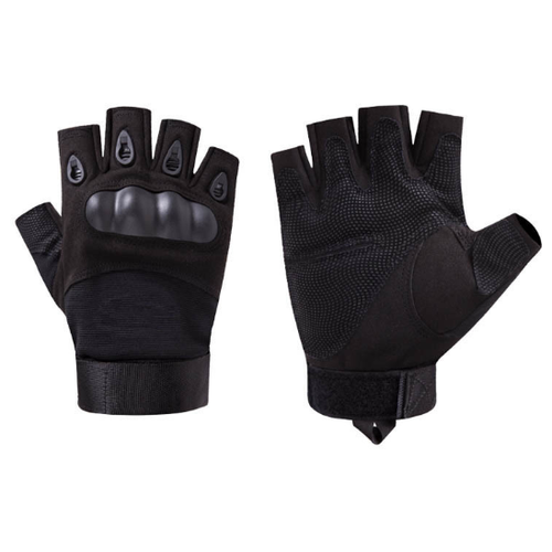 фото Тактические перчатки без пальцев черного цвета размер xl без бренда